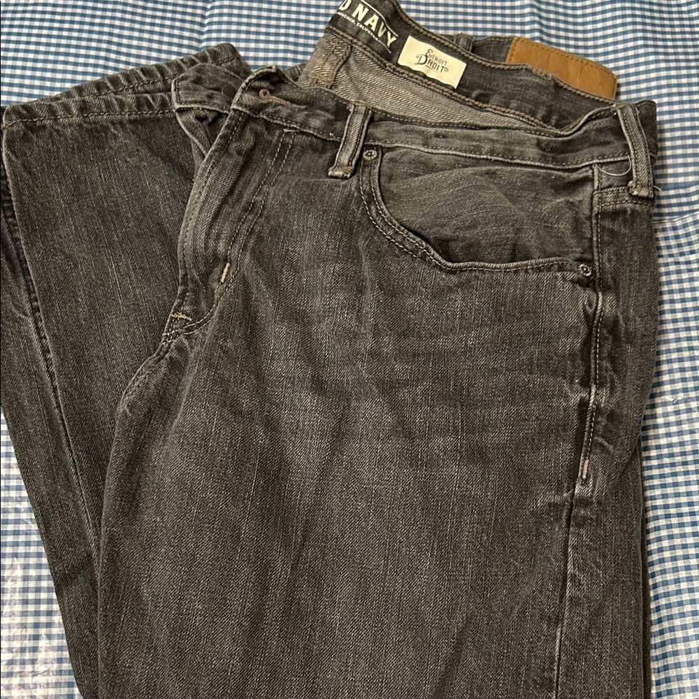 Old Navy Men's Dark Gray Straight Jeans